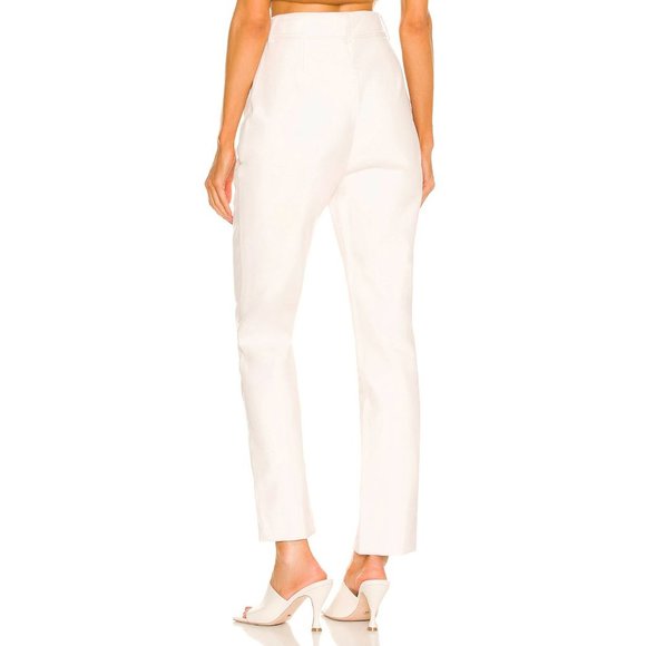 More TO COME Alani Pant in White Faux Leather - Picture 3 of 8